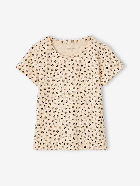 Set van 3 meisjesshirts met korte mouw beige - vertbaudet enfant 