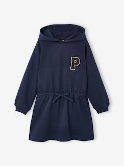 -Korte sweatjurk met capuchon meisje