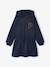 Korte sweatjurk met capuchon meisje gemêleerd grijs+groen+marineblauw - vertbaudet enfant 