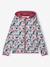 Sport sweatshirt met rits en bloemenprint in technisch materiaal antraciet+ecru+groen, bedrukt+oudroze - vertbaudet enfant 