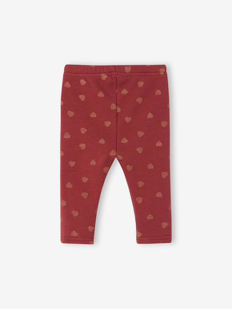 Gevoerde baby legging in fleece mesh nachtblauw+roze (poederkleur)+terracotta - vertbaudet enfant 