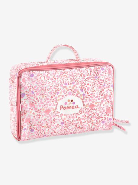Koffer van Vanille, pop + accessoires DJECO blauw+rozen+wit - vertbaudet enfant 
