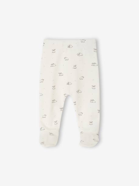 Set van 2 babybroekjes met voetjes cappuccino - vertbaudet enfant 