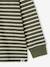 Gestreept T-shirt jongens JONEN antraciet+groen - vertbaudet enfant 