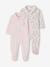 Set van 2 boxpakken voor baby's cappuccino+lichtroze+saliegroen - vertbaudet enfant 