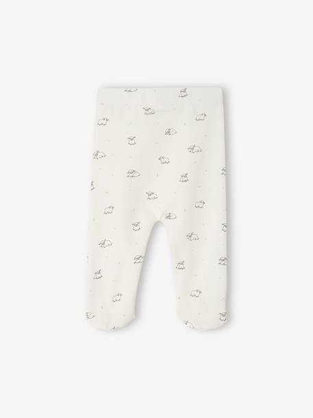 Set van 2 babybroekjes met voetjes cappuccino - vertbaudet enfant 