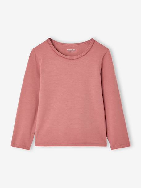 Set van 3 meisjesshirts met lange mouwen oudroze - vertbaudet enfant 