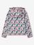 Sport sweatshirt met rits en bloemenprint in technisch materiaal antraciet+ecru+groen, bedrukt+oudroze - vertbaudet enfant 