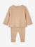 Set met shirt en broek voor baby's van tricot beige+blauwgroen+saliegroen+wit - vertbaudet enfant 