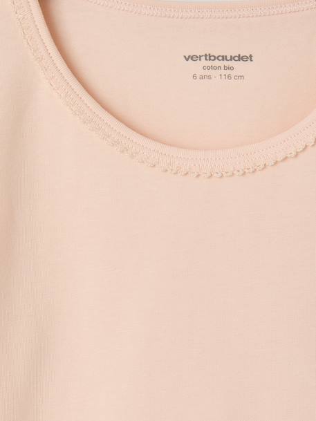 Set van 3 meisjesshirts met lange mouwen oudroze - vertbaudet enfant 