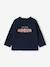 T-shirt baby met lange mouwen en luipaardhartmotief ecru+marineblauw - vertbaudet enfant 
