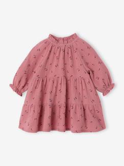 - Jurk voor babymeisjes met ruches van katoengaas