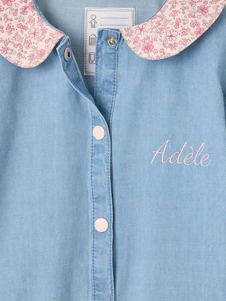 Personaliseerbare meisjesschort jeansblauw - vertbaudet enfant 