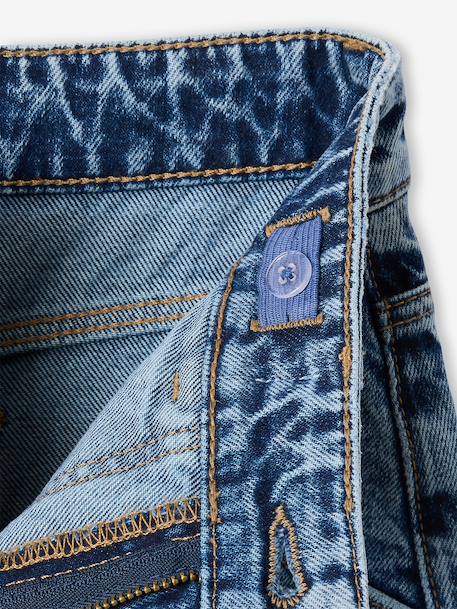 Wijde jeans met timmermanszakken voor meisjes JONEN denimgrijs+donkerblauw+middenblauw - vertbaudet enfant 