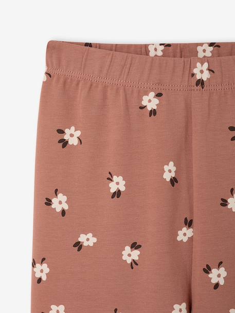 Set van 2 Basics meisjesleggings donkergrijs+indigoblauw+kaki+rozenhout+saliegroen - vertbaudet enfant 