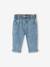 Mom jeans met borduursel voor babymeisjes stone - vertbaudet enfant 