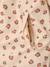 Bedrukte regenjas met capuchon voor baby's, gevoerd met fleece oudroze+vanille - vertbaudet enfant 