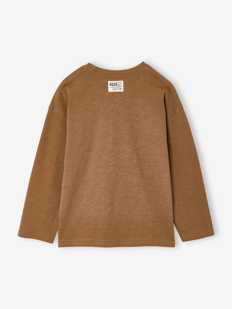 Jongensshirt met lange mouwen cappuccino - vertbaudet enfant 