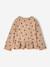 Meisjesblouse met lange mouwen rozenhout+taupe - vertbaudet enfant 