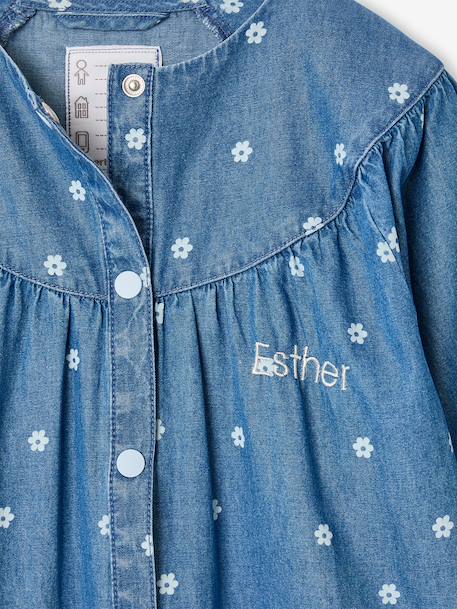 Personaliseerbare meisjesschort jeansblauw - vertbaudet enfant 