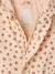 Bedrukte regenjas met capuchon voor baby's, gevoerd met fleece oudroze+vanille - vertbaudet enfant 