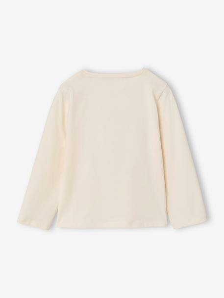 Meisjes T-shirt met lange mouwen ecru - vertbaudet enfant 