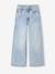 Wijde broek denim voor meisjes denimgrijs+lichtblauw+middenblauw - vertbaudet enfant 