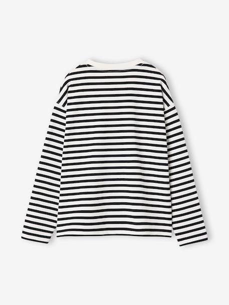 Meisjes T-shirt met lange mouwen ecru+rozenhout - vertbaudet enfant 