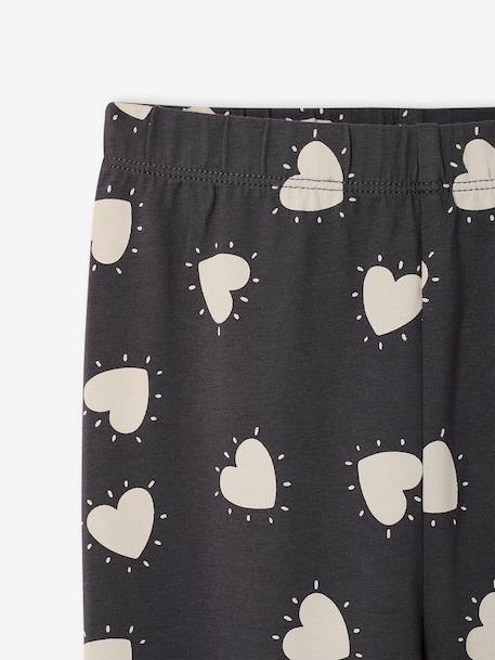 Set van 2 Basics meisjesleggings donkergrijs+indigoblauw+kaki+rozenhout+saliegroen - vertbaudet enfant 