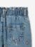 Mom jeans met borduursel voor babymeisjes stone - vertbaudet enfant 