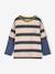 Gestreept T-shirt met dubbellook middenblauw - vertbaudet enfant 