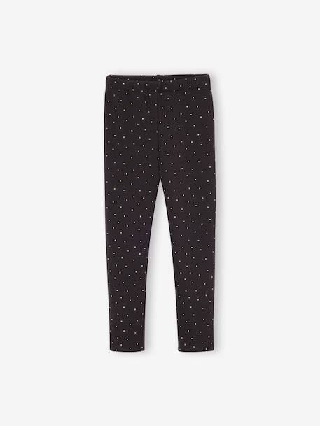 Set van 2 leggings gevoerd met fleece mesh voor meisjes antraciet+pruim - vertbaudet enfant 