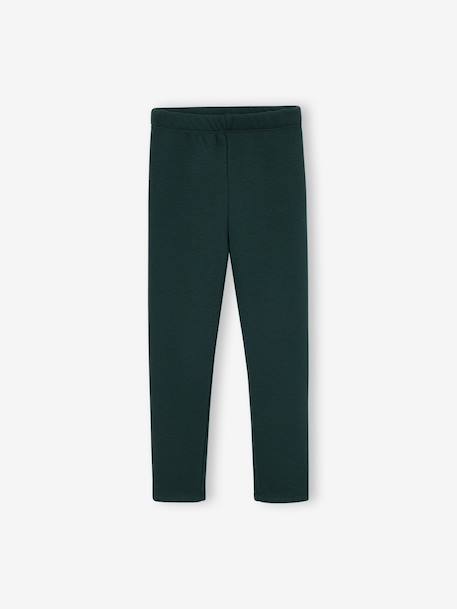 Set van 2 leggings gevoerd met fleece mesh voor meisjes antraciet+pruim - vertbaudet enfant 