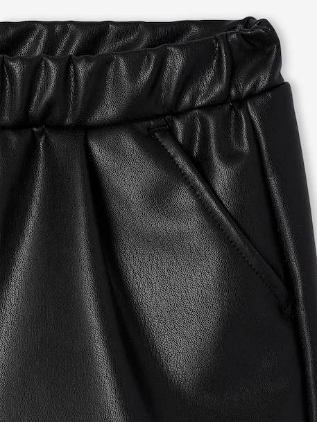Meisjesshort van imitatieleer zwart - vertbaudet enfant 
