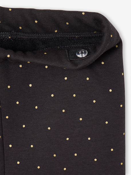 Set van 2 leggings gevoerd met fleece mesh voor meisjes antraciet+pruim - vertbaudet enfant 