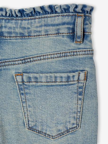 Slim jeans voor meisjes lichtblauw+middenblauw - vertbaudet enfant 
