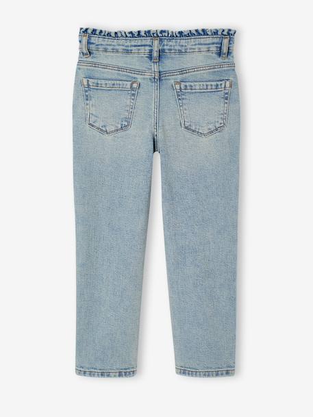 Slim jeans voor meisjes lichtblauw+middenblauw - vertbaudet enfant 