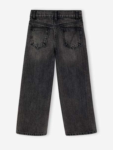 Ruime meisjesjeans MorphologiK met een smalle taille denimgrijs+donkerblauw+lichtblauw+middenblauw - vertbaudet enfant 
