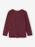 Jongensshirt met lange mouwen bordeauxrood+gemêleerd wit+leigrijs - vertbaudet enfant 