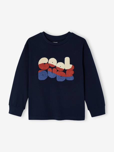 Jongensshirt met lange mouwen hazelnoot+marineblauw - vertbaudet enfant 