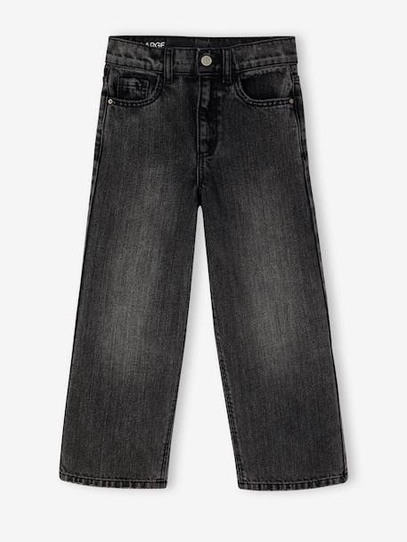 Ruime meisjesjeans MorphologiK met een smalle taille denimgrijs+donkerblauw+lichtblauw+middenblauw - vertbaudet enfant 