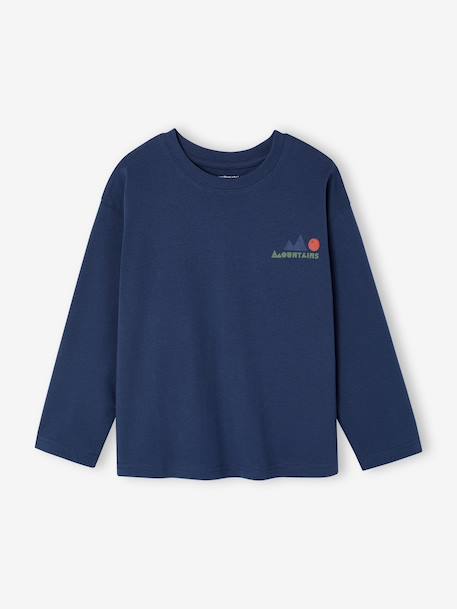Jongensshirt met lange mouwen dennen+oceaanblauw+okergeel - vertbaudet enfant 