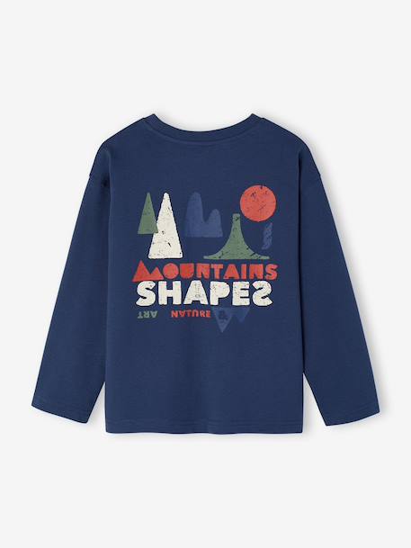 Jongensshirt met lange mouwen dennen+oceaanblauw+okergeel - vertbaudet enfant 