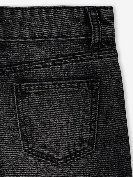 Wijde meisjesjeans medium lichaamsbouw denimgrijs+donkerblauw+lichtblauw+middenblauw - vertbaudet enfant 