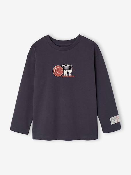 Jongensshirt met lange mouwen leigrijs - vertbaudet enfant 