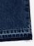 Wijde meisjesjeans met rafels aan de onderkant donkerblauw+gebleekt denim+grijs+stone - vertbaudet enfant 