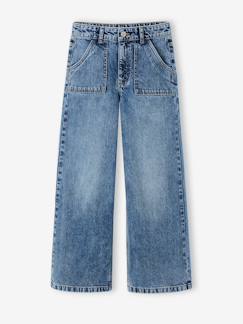 -Wijde jeans met timmermanszakken voor meisjes JONEN