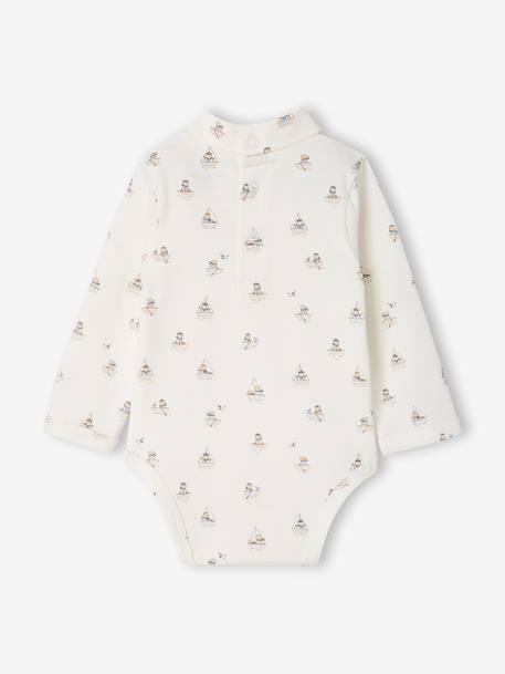 Set van 2 babybody's met col ecru - vertbaudet enfant 