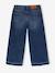 Wijde meisjesjeans met rafels aan de onderkant donkerblauw+gebleekt denim+grijs+stone - vertbaudet enfant 