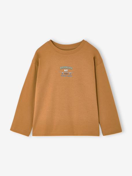 Jongensshirt met lange mouwen dennen+oceaanblauw+okergeel - vertbaudet enfant 